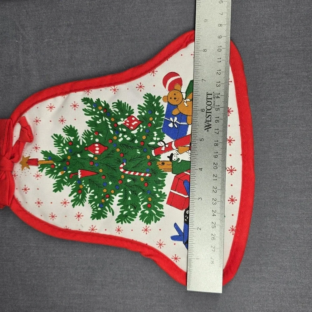 Vintage Cannon Christmas Tree Hand Towels Potholders Set‎ Holiday Kitchen Decor